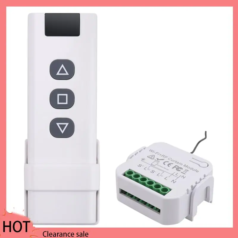 

A88Z Tuya Smart Life Wifi 433Mhz Blind Curtain Switch With RF Remote For Electric Roller Shutter Control, 1RE