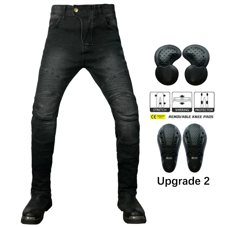 VOLERO nuevo 2024 motocicleta hombres negro gris azul Jeans armadura protectora actualización 2 prevención de caídas pantalones de ciclismo pantalones de Motocross