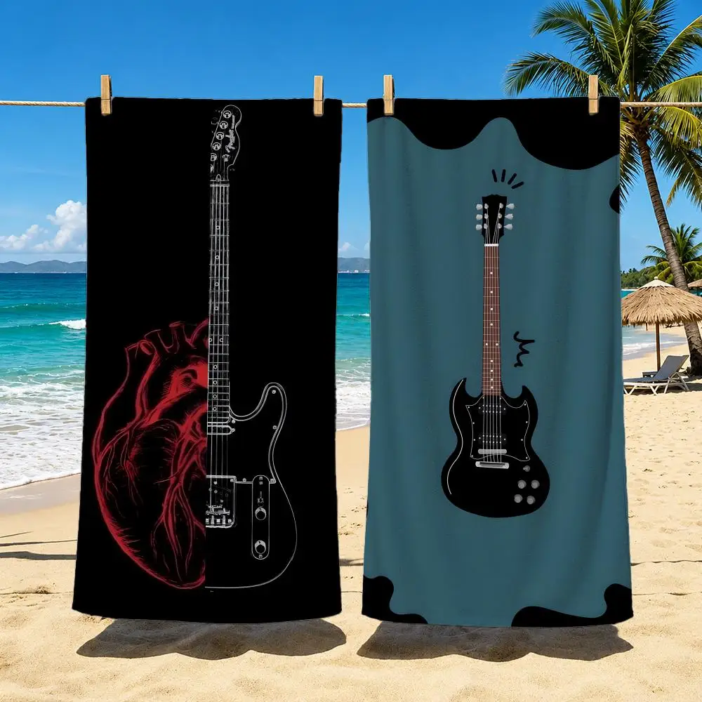 Guitar Brand E-ESP Guitars Towel Towel beach towel, quick drying absorbent bath towel for Swim,Gym,Camping,Outdoor hot
