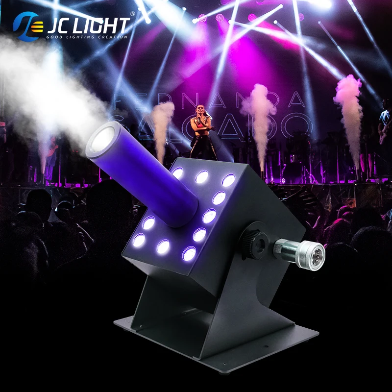 

JC Light Fog Smoke Machine Dj Disco Party Stage Effect DMX512 Outlet Co2 Jet Column Fogging Machine With RGB Led Hot Selling