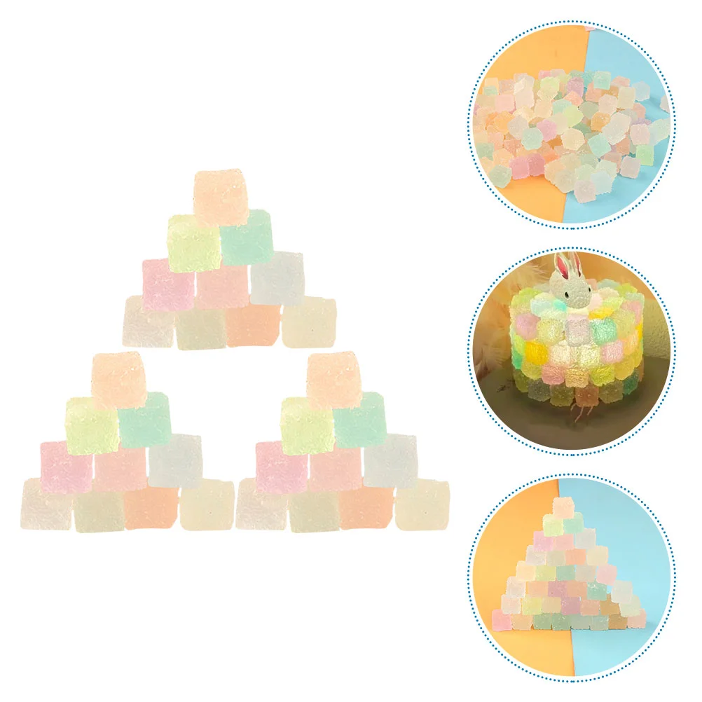 30 Pcs Transparent Luminous Charms Tabletop Fake Miniature Phone Case Candy Decor Noctilucence Simulated Plastic