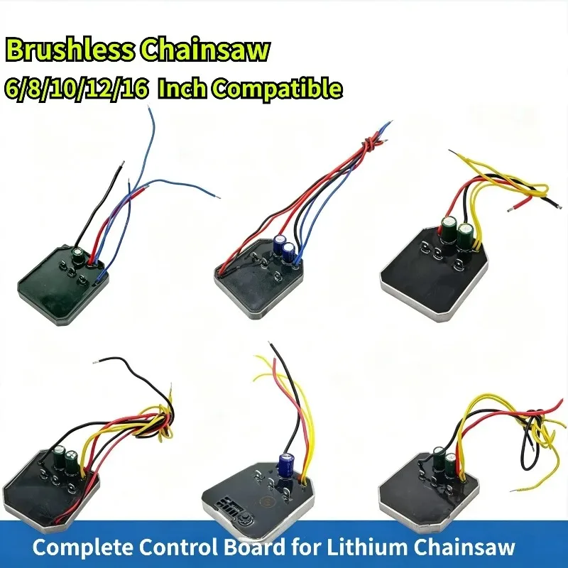 Brushless Electric Chainsaw Control Board 6-16 Inch, Universal Controller for Cordless Saw Parts