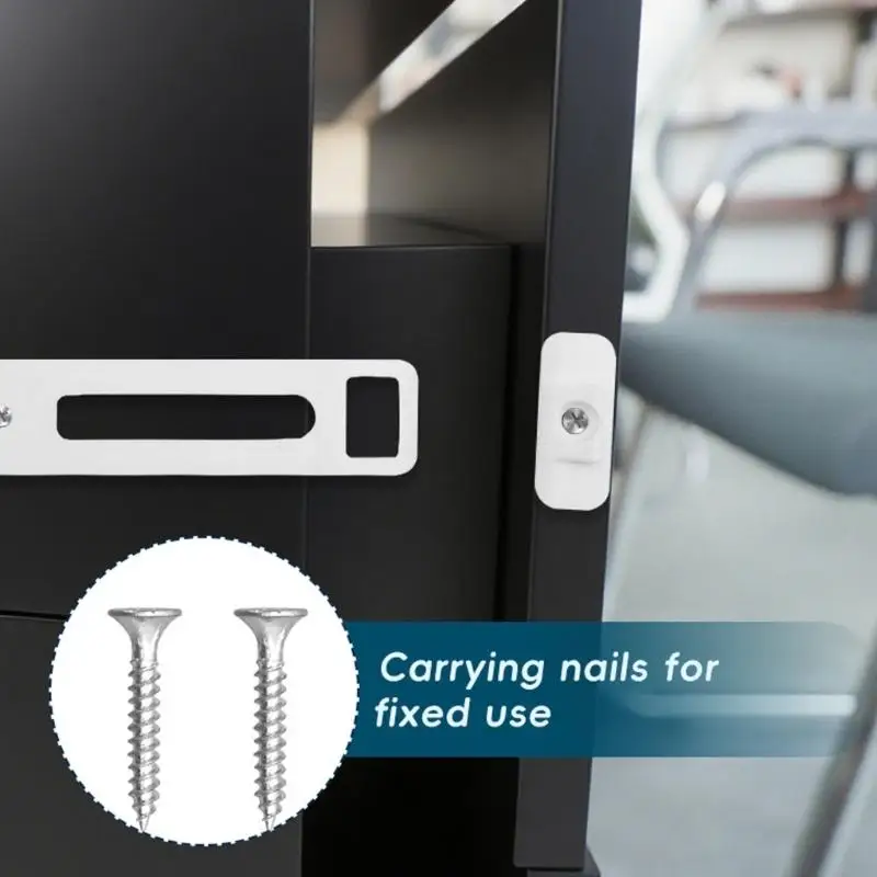 قفل خزانة أمان للأطفال غير مرئي، لا حاجة لأي أداة، إعدادات سهلة لجهاز أمان منزلي للأطفال الصغار، مجموعة واحدة 4XBC #5