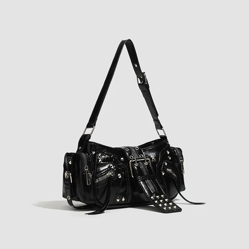 

Новая модная сумка в стиле ретро Y2K, модный дизайн, универсальная сумка через плечо для поездок на работу, мотоциклетная сумка через плечо для девочек