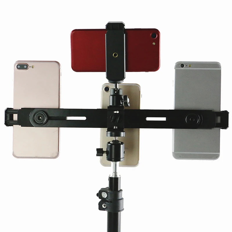 Universal Multi-camera Mobile Phone Holder Stand Crossbar Bracket, For Live Broadcast Stand Selfie Photography Accessories