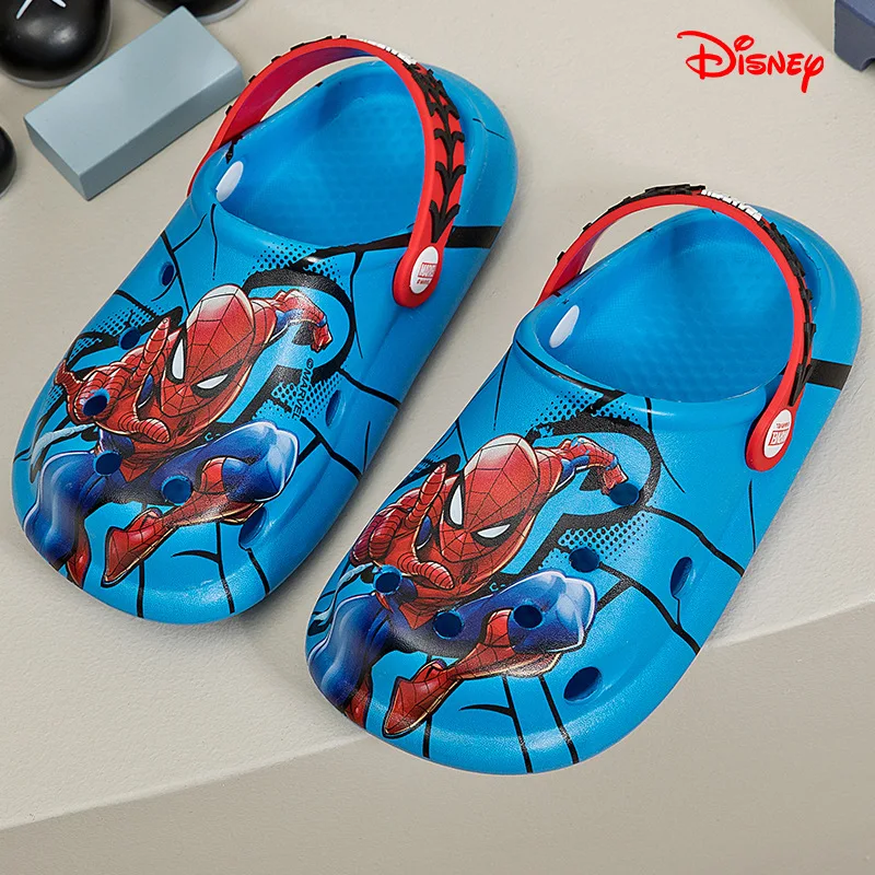 Disney Spiderman Slippers Sandals Children's Summer New Boys Indoor Baotou Non-slip Children Outdoor Wear Beach Shoes images - 6