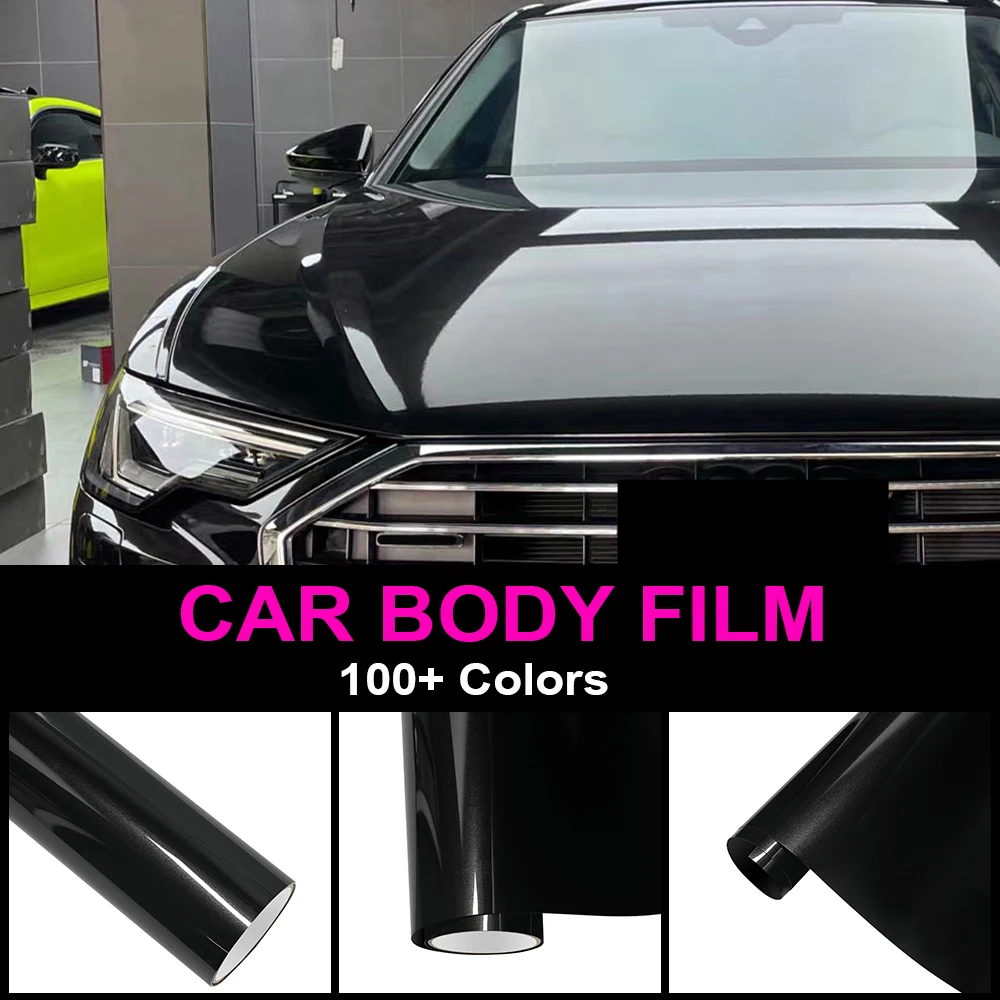 

ПЭТ металлик, черный цвет, изменение цвета, пленка премиум-класса для автомобилей, устойчивая к царапинам, прочная наклейка, модифицированный чехол для автомобиля, мотоцикла
