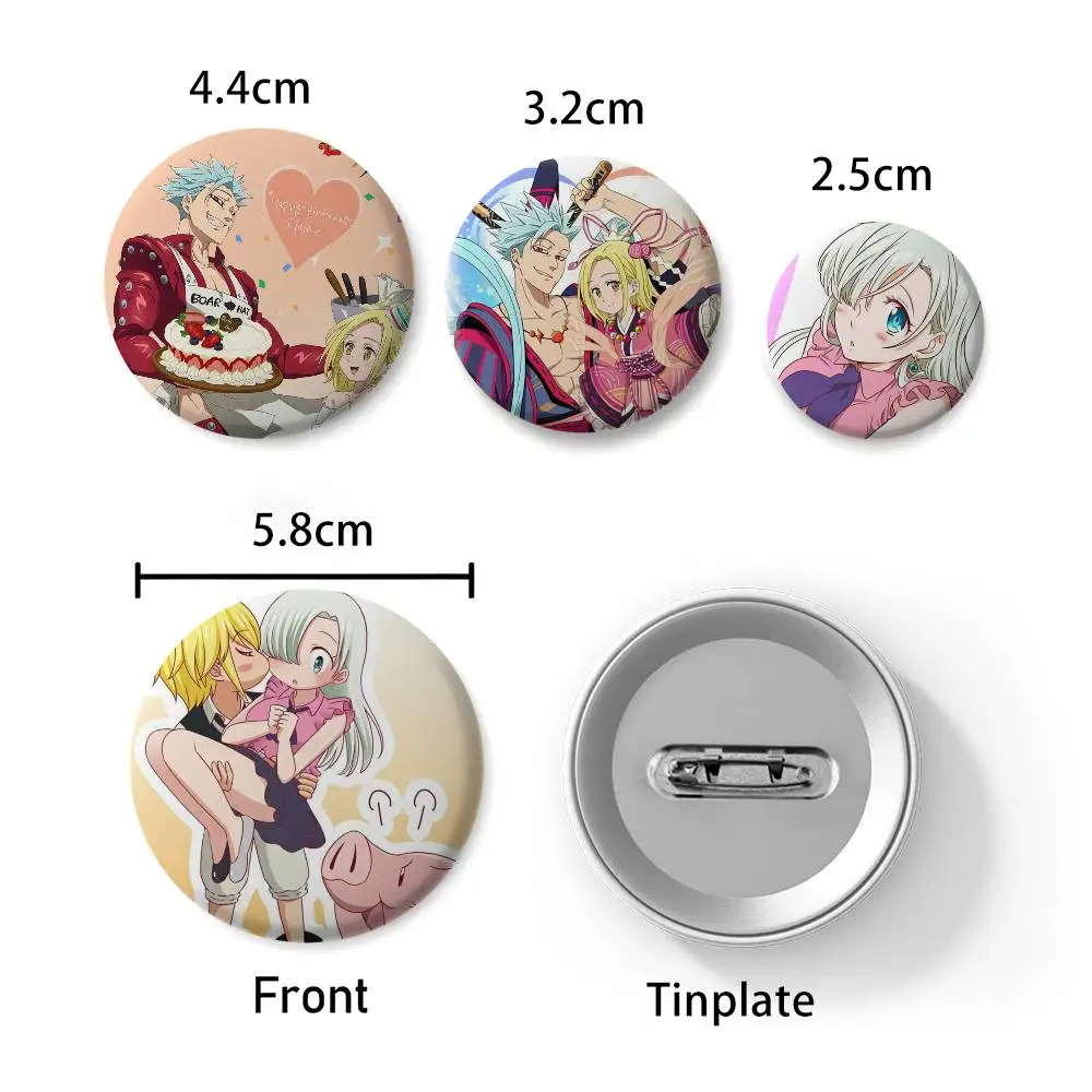 بارد S-سبعة D-الخطايا الميتة شارات مستديرة رائعة شارة دبابيس الإبداعية للملابس قبعة ظهره هدية اكسسوارات #6