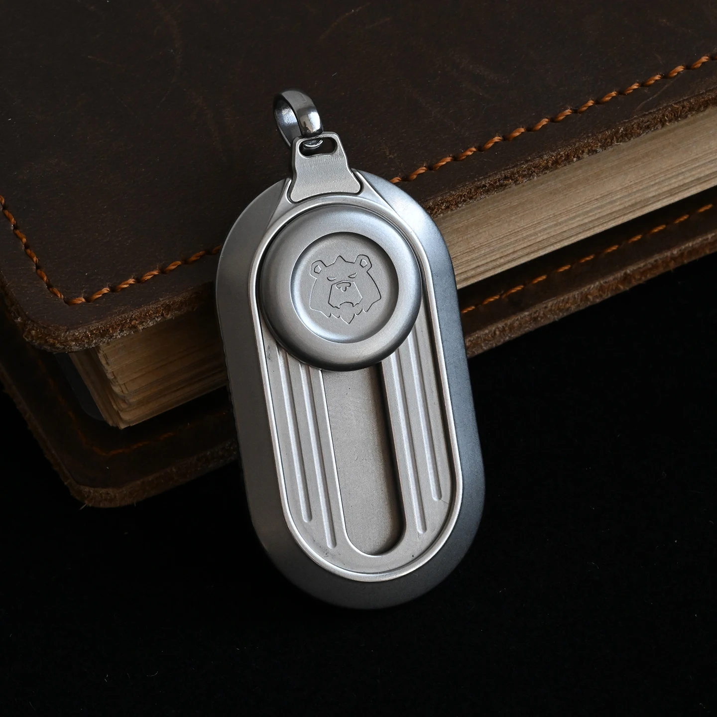 TK EDC Glide Ultra-thin Fidget Slider Stainless Steel Necklace Pendant Push Slider Fidget Toy Adults Portable Office Novelty Toy