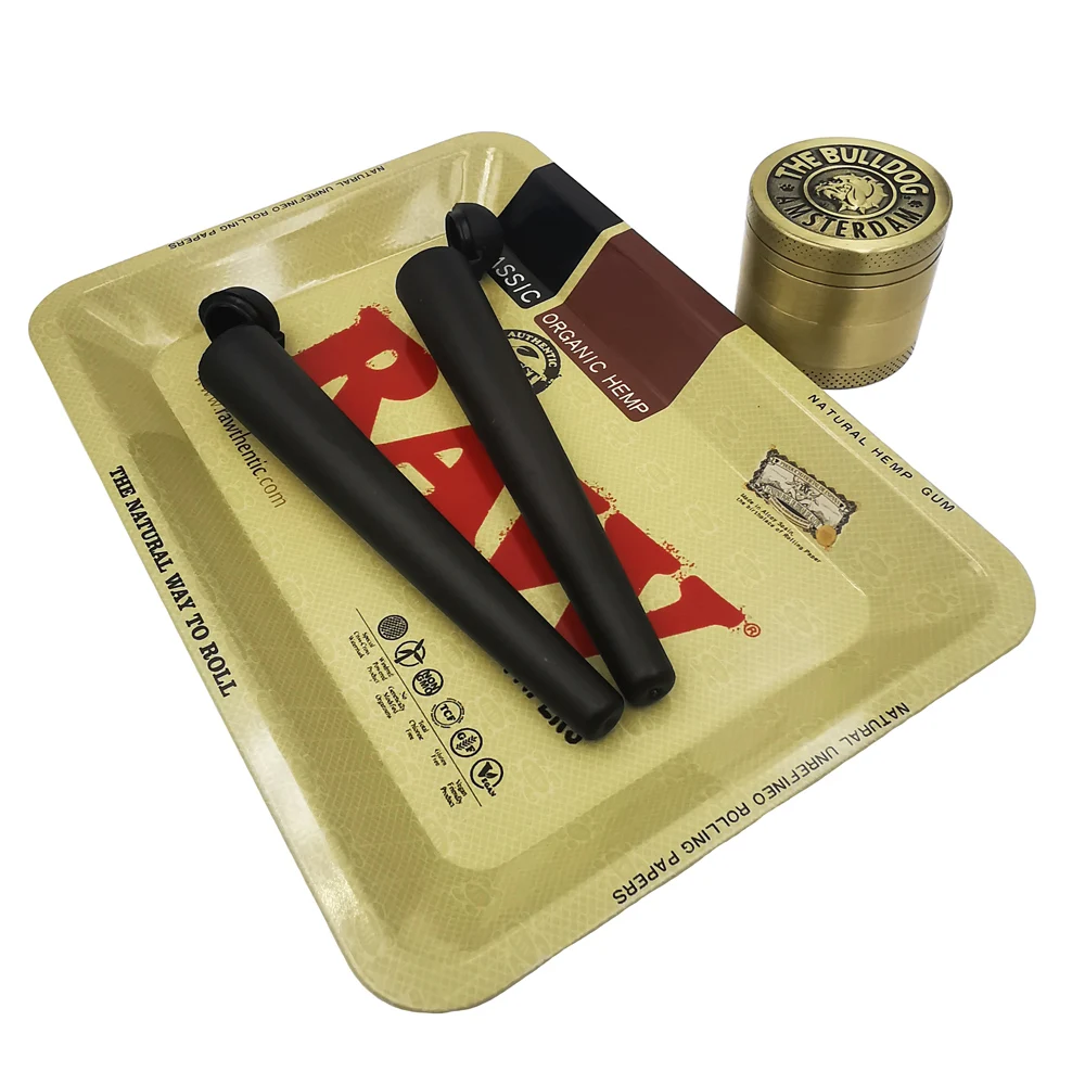 18x12.5 سنتيمتر صينية لف معدنية 40 مللي متر طاحونة صغيرة مع مجموعة أنابيب التخزين 7x5 "سبائك الزنك 4 طبقة وعاء الفلفل مطحنة التوابل #4