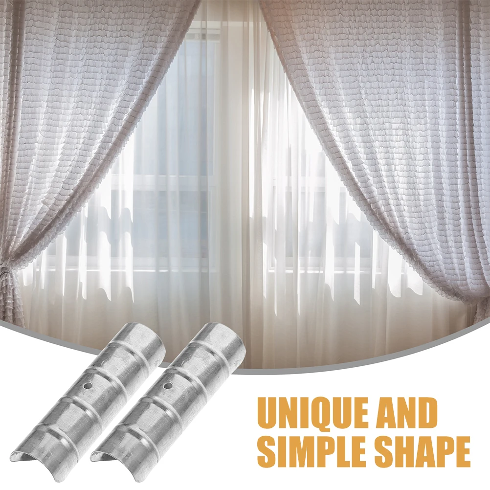 

2pcs Roman Rod Connector Iron Curtain Rod Joints Metal Connection For Window Drapery Pole Home Decoration Hardware