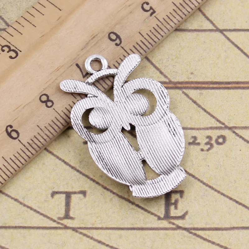 15pcs Charms Big Eyes Owl 34x21mm Tibetan Pendants Crafts Making Findings Handmade Antique Jewelry DIY For Necklace