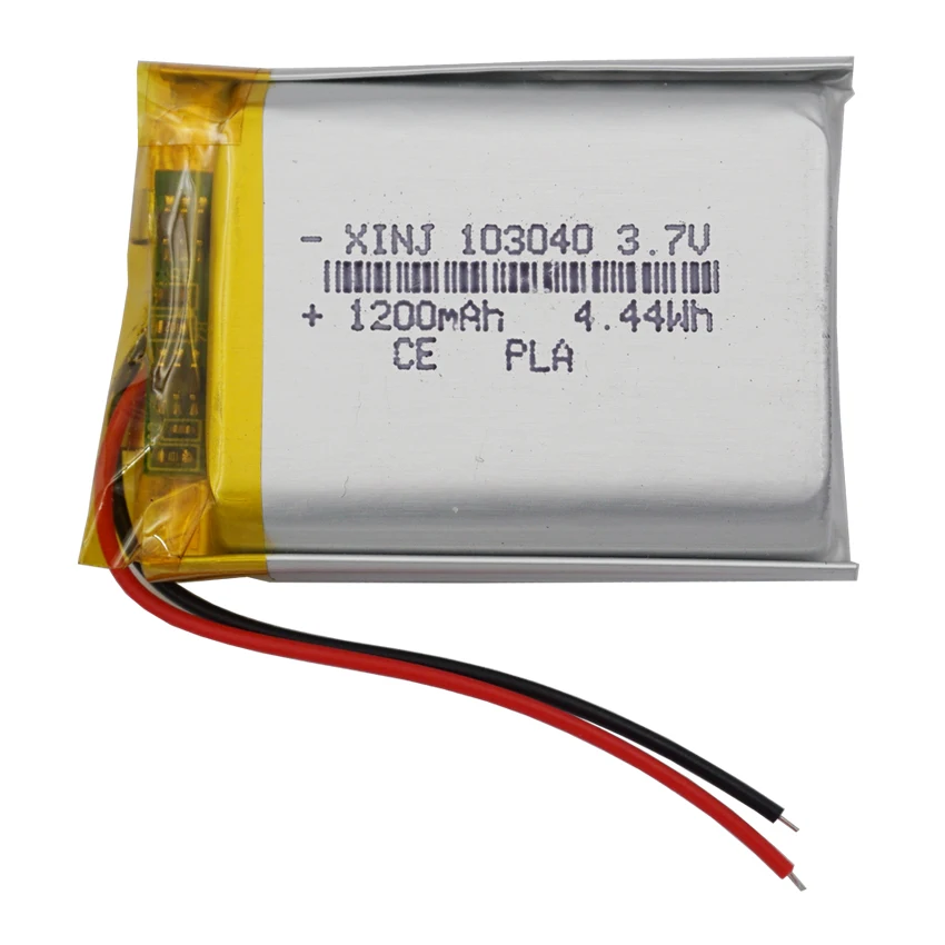 3.7V 1200mAh 4.44Wh Lipo Replacement Rechargeable Li ion Battery 103040 For Bluetooth Device GPS DVD Camera Driving Recorder LED