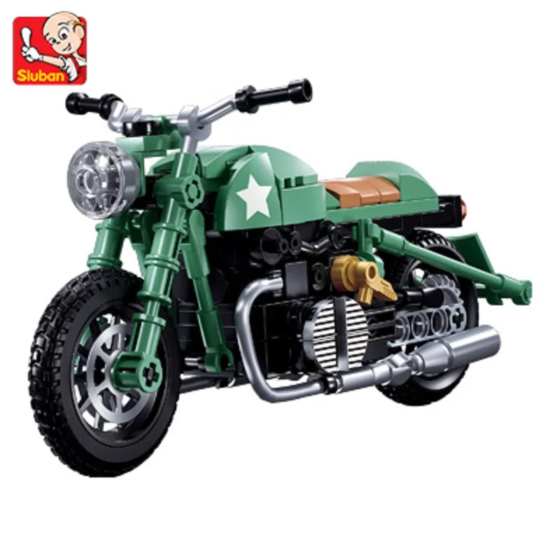 215pcs green motorcycle, puzzle building blocks, modeling building blocks, small particle building, building blocks DIY, suitabl