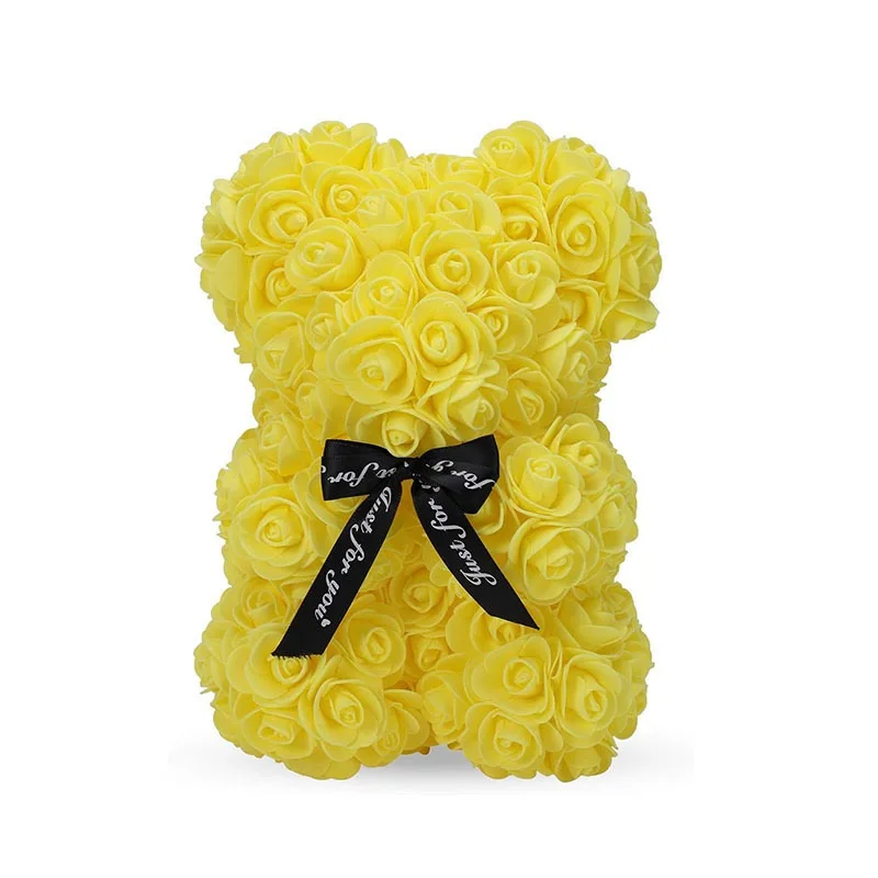Artificial Flower Eternal Rose Teddy Bear for Mom Mother's Day Birthday Valentine's Day Anniversary Gifts & Decor Miniatures