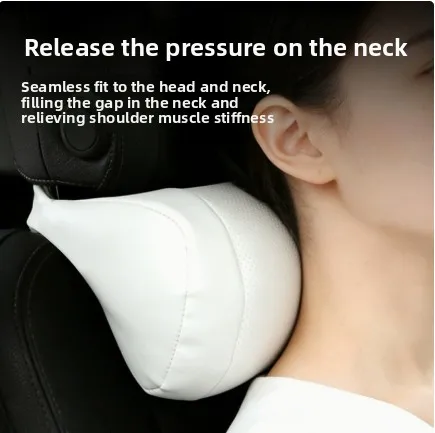 Memory Foam Car Neck Pillow PU Leather Car Headrest Pillows Car Neck Rest Seat Headrest Cushion Pad For Auto Interior Accessory image 3