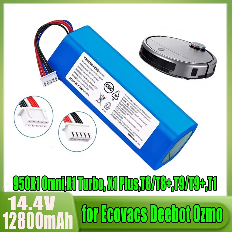 Battery Replacement 14.4V 6500mAh For ecovacs T5 T8 T9 T10 T20 DLX11 DLX13 DLN12 X1 X1omni X1 Deebot Ozmo Sweeping robot battery