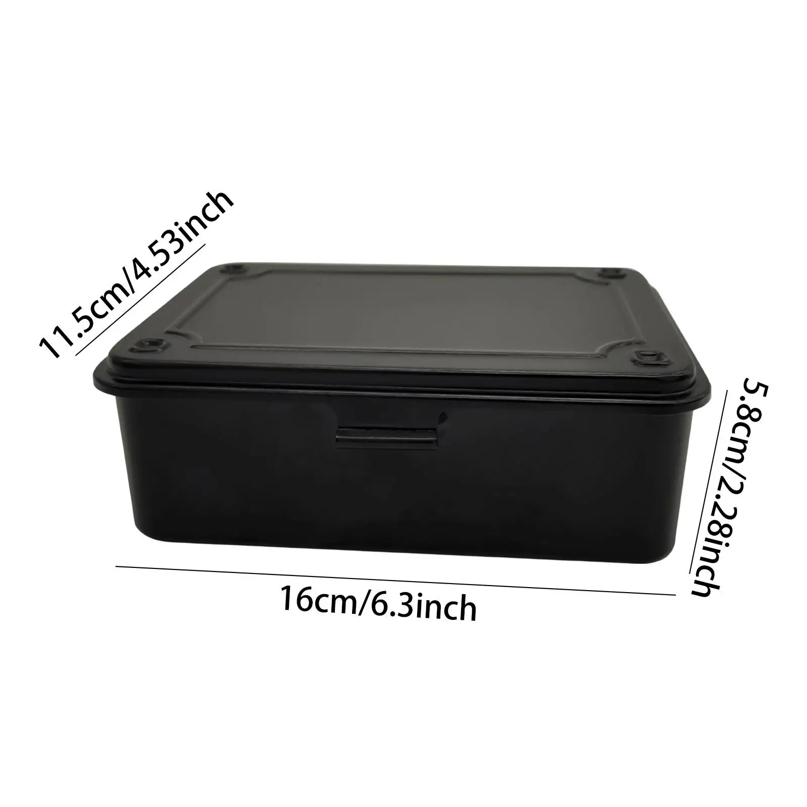 Trunk-style Tool Box with Hinged Lid Portable Empty Box Organizer Storage Container for Stamp Handbook Candles Tools Car Keys