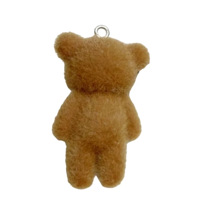 10Pcs Soft Bear Keychain Pendant Stylish Resin Accessories for Handbags and Keys