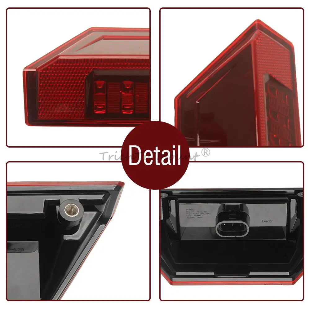 لـ Patriot Boost RMK Khaos 155 إصدار محدود 325 2026 # 2412774 اكسسوارات السيارات 12 فولت LED ضوء خلفي خلفي 1 زوج ABS أحمر/دخان #5