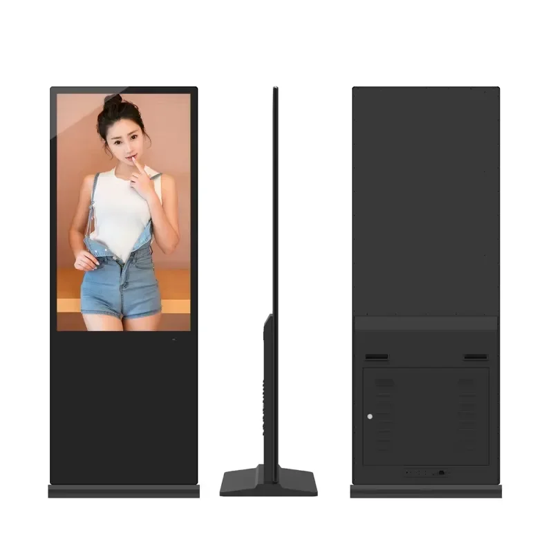 85-inch Indoor Vertical Advertising Kiosk Floor-standing Android Display Portrait-mode LCD Ad Retail Store