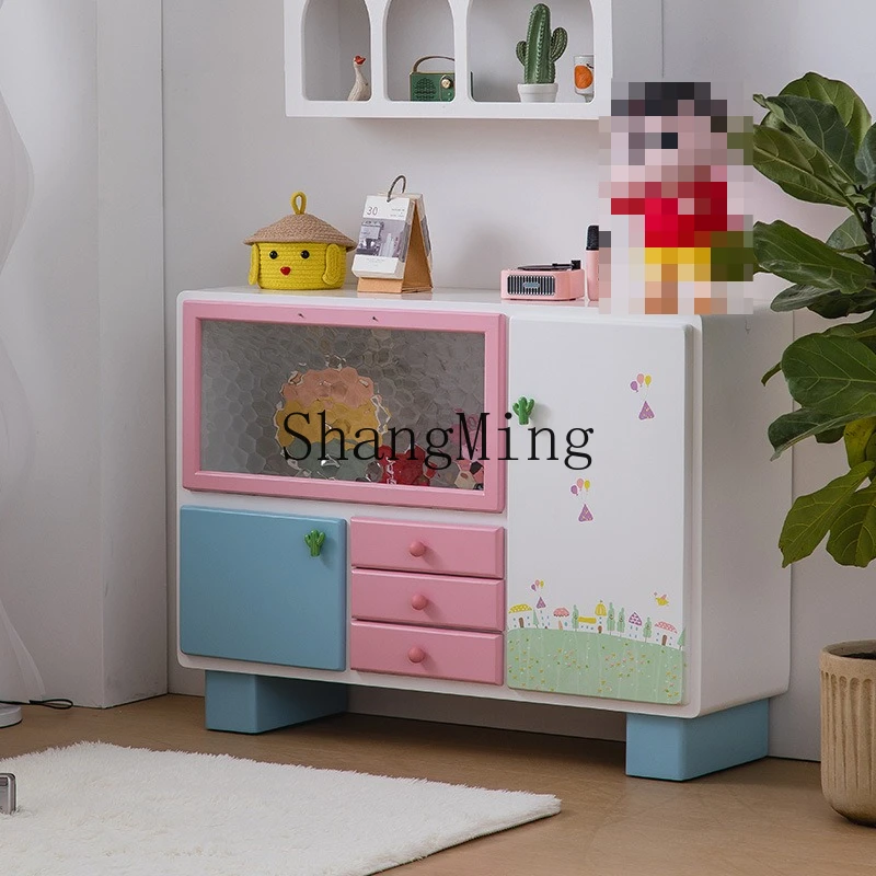 

SM Home Storage Locker Dopamine Drawer Living Room Porch Display Cabinet Sofa Side Cabinet