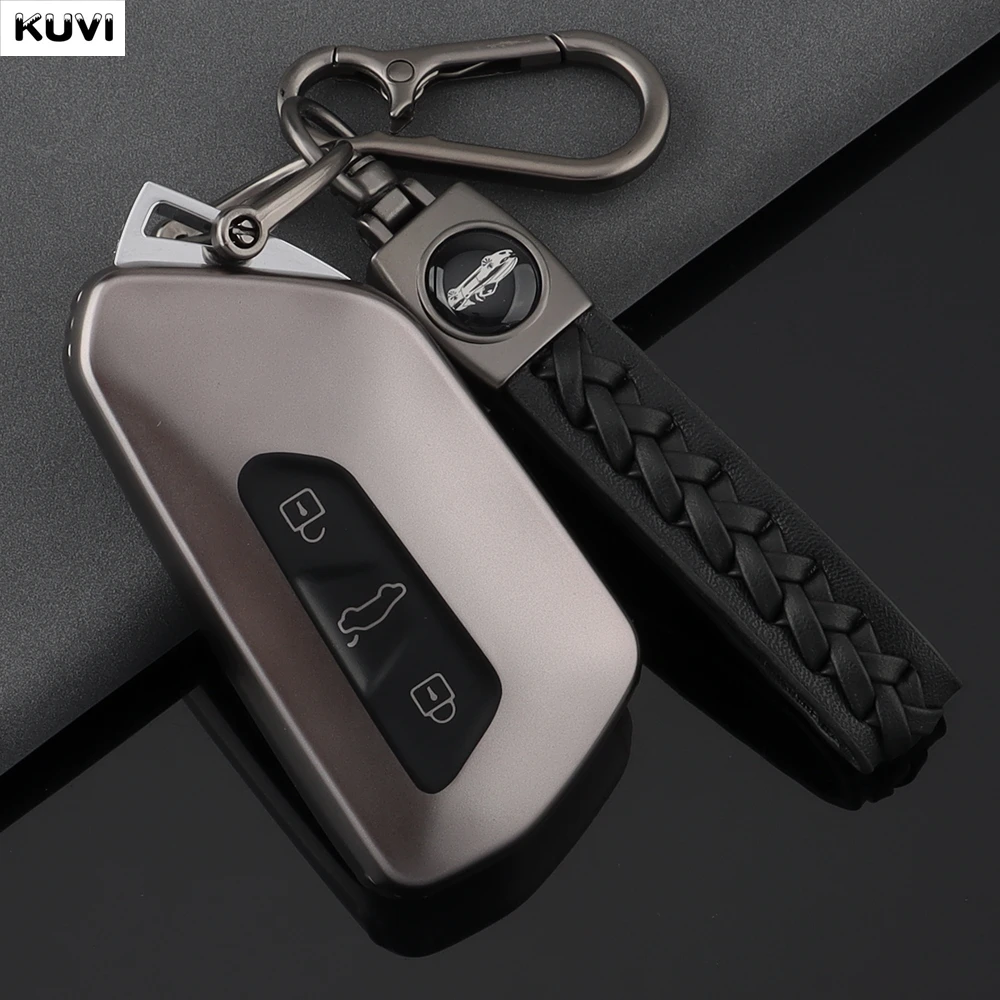 Waffengraue TPU-Autoschlüsselhülle für VW Volkswagen Golf 8 MK8 2020, für Skoda Octavia A8 2021, Seat Leon MK4 Schlüsselanhänger