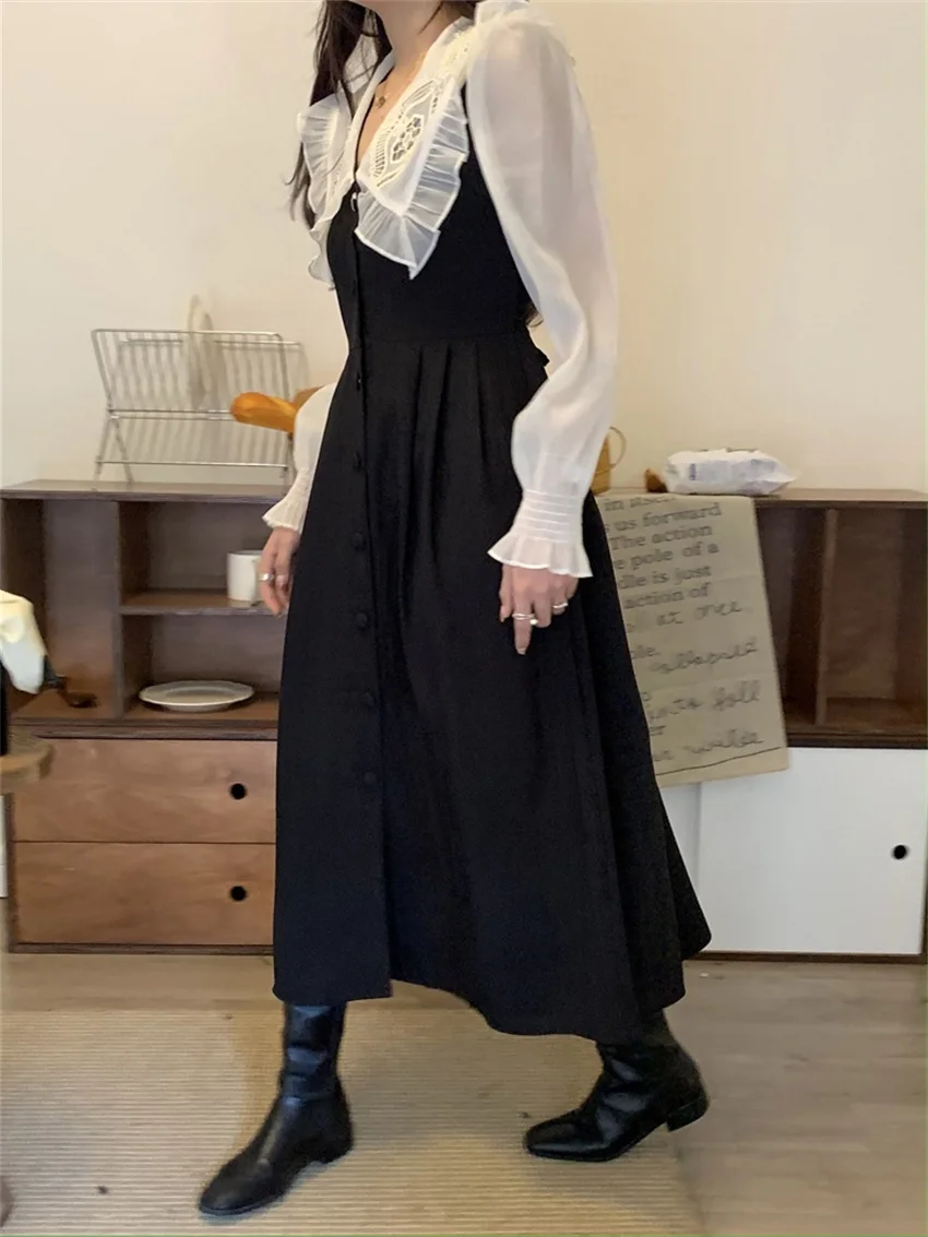 Alien Kitty Maxi Dress Slim Hot Women Elegant Office Lady All Match Streetwear 2022 Vintage Fashion New Autumn Black Vestidos