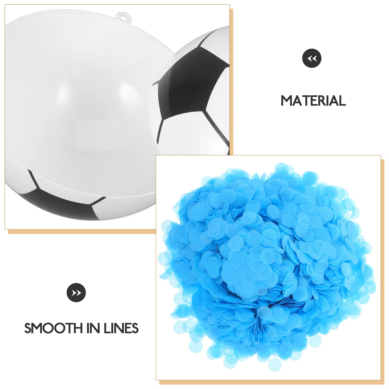 

Confetti Soccer Ball Gender Reveal Party Supplies Decorative Ornament Gifts Baby Shower Scene Accessories Football Decor