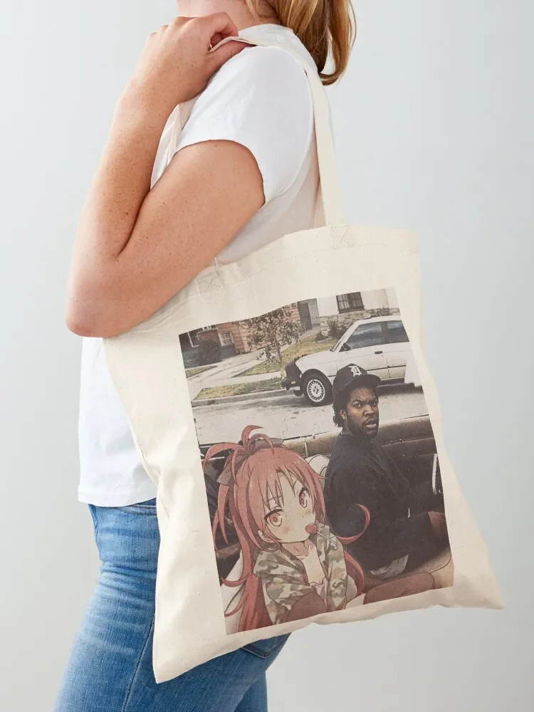 Waifuz n the Hood feat Kyoko Sakura Tote Bag reusable shopping bag Lady bags Bag