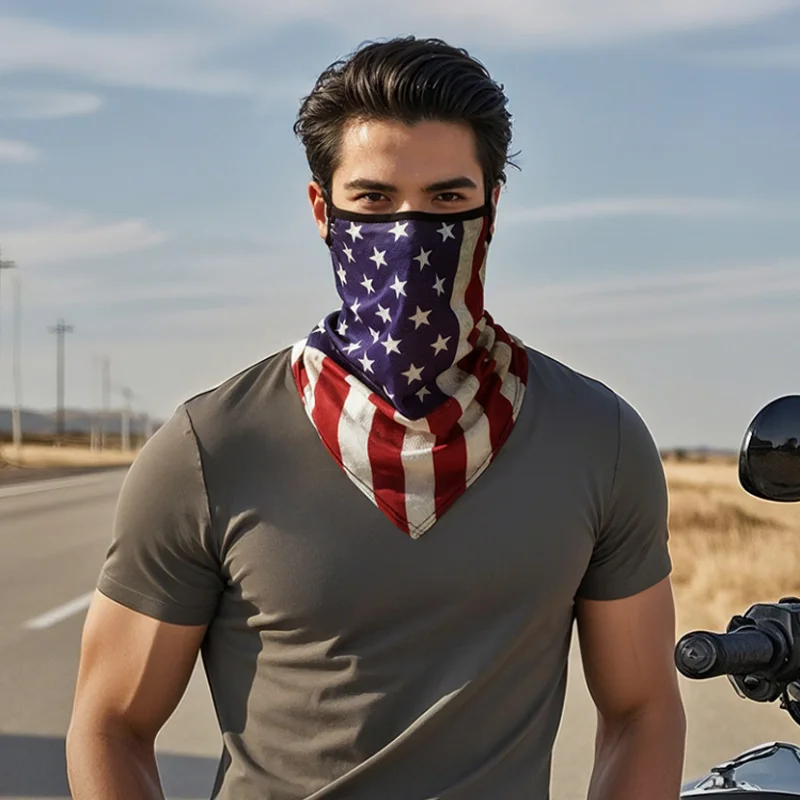

Мужская маска для лица для занятий спортом на открытом воздухе, солнцезащитный крем, шарф для лица, дышащий, быстросохнущий треугольный шарф для летней защиты