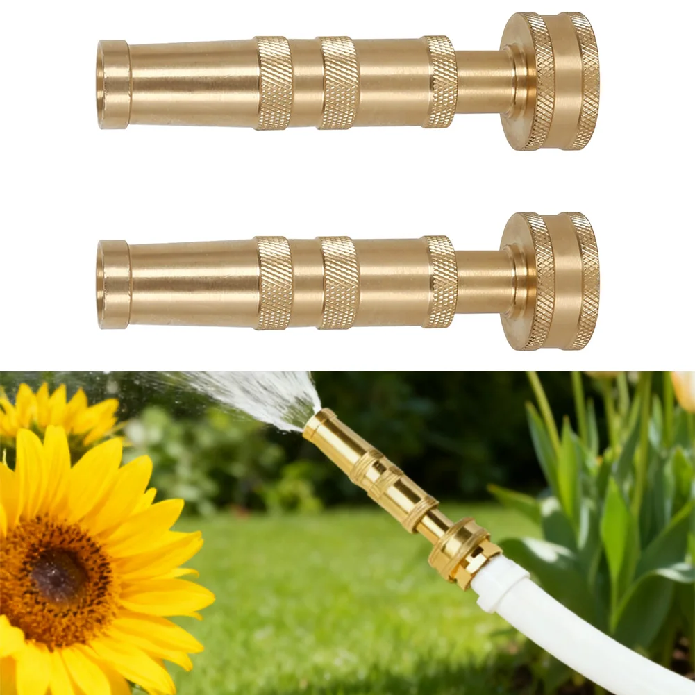 

4-Inch Heavy-Duty Brass Adjustable Garden Irrigation Nozzle With Rotating Spray Outdoor Watering Connectors