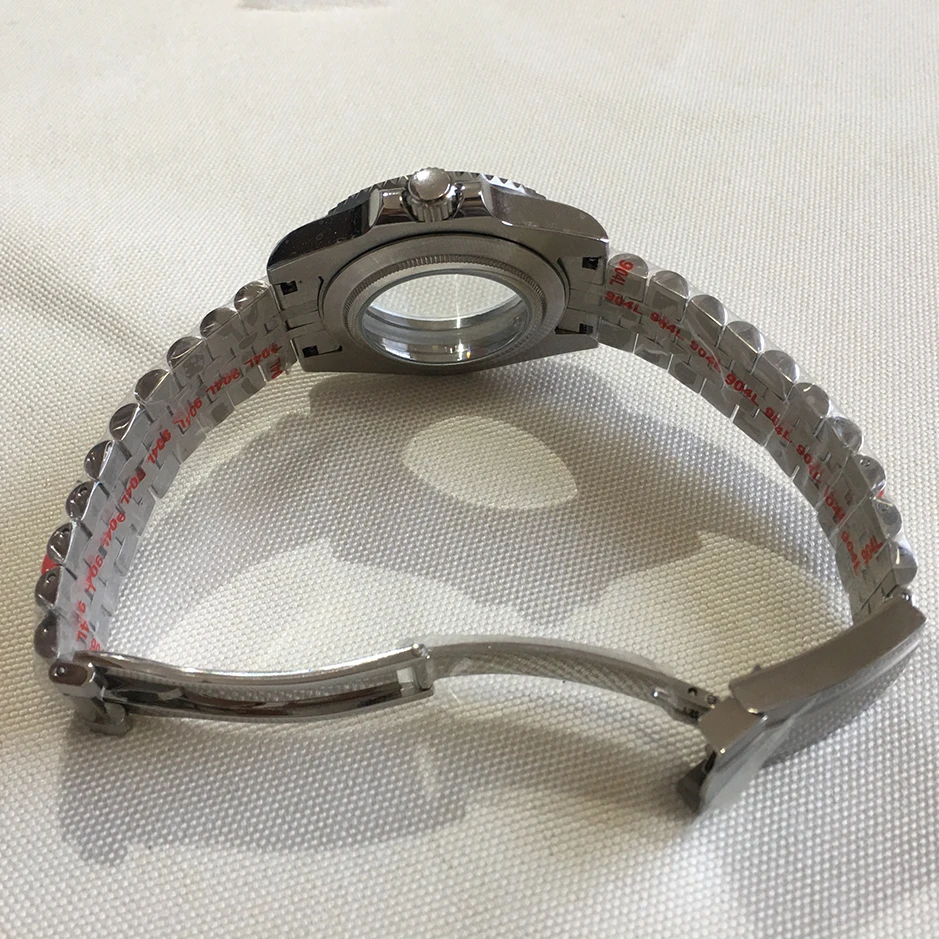 الفاخرة الرجال غواص الفرعية ساعة حالة 40 مللي متر الياقوت الزجاج سعيد السنة الجديدة سوار لحركة Seiko NH35 NH36 NH34 ل 28.5 مللي متر الطلب