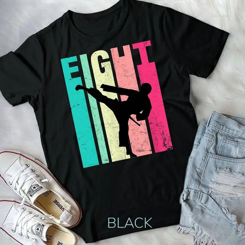 

8th Birthday Retro Karate Taekwondo 8 Years Old Birthday T Shirt Unisex T shirt
