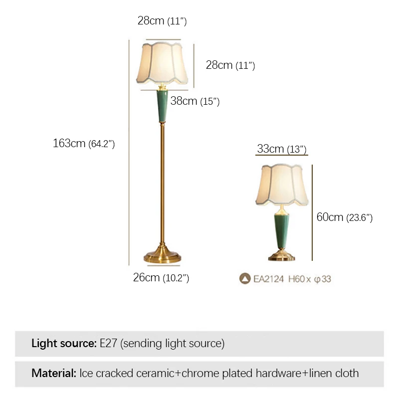 APRIL Modern Ceramics Floor Lamp LED Standing Creative American Luxury Fashion Table Light For Home Living Room Bedroom