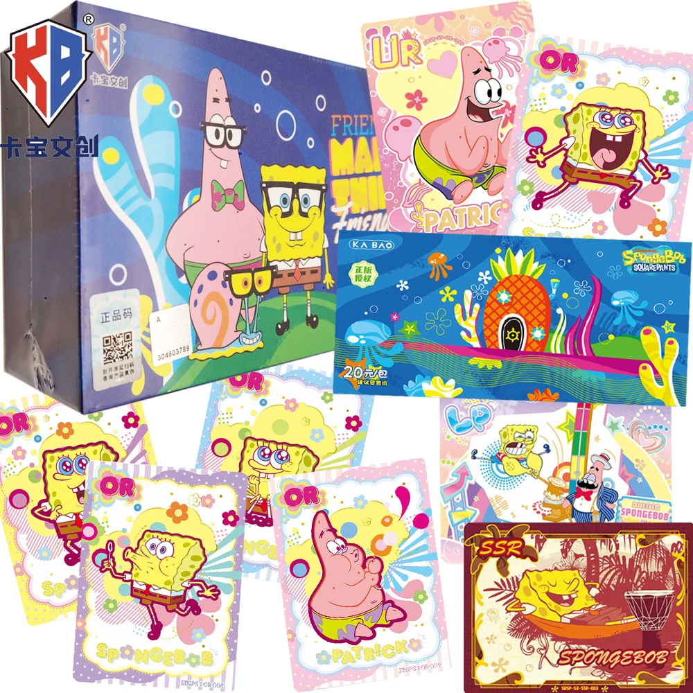 

Коллекционные карточки KABAO «СpongeBob SquarePants» для детей: веселый дизайн в стиле мороженого, радостные персонажи, игрушки-подарки