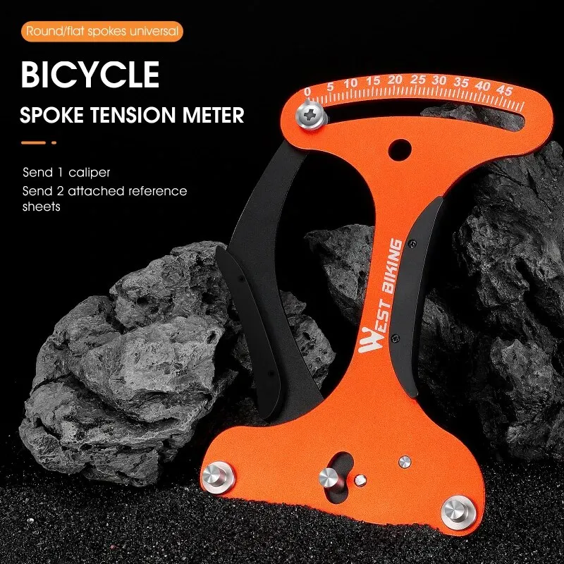 WEST BIKING Bicycle Spoke Tension Meter For MTB Road Bike Wheel Spokes Checker Aluminum Alloy Cycling Repair Tool Accessories