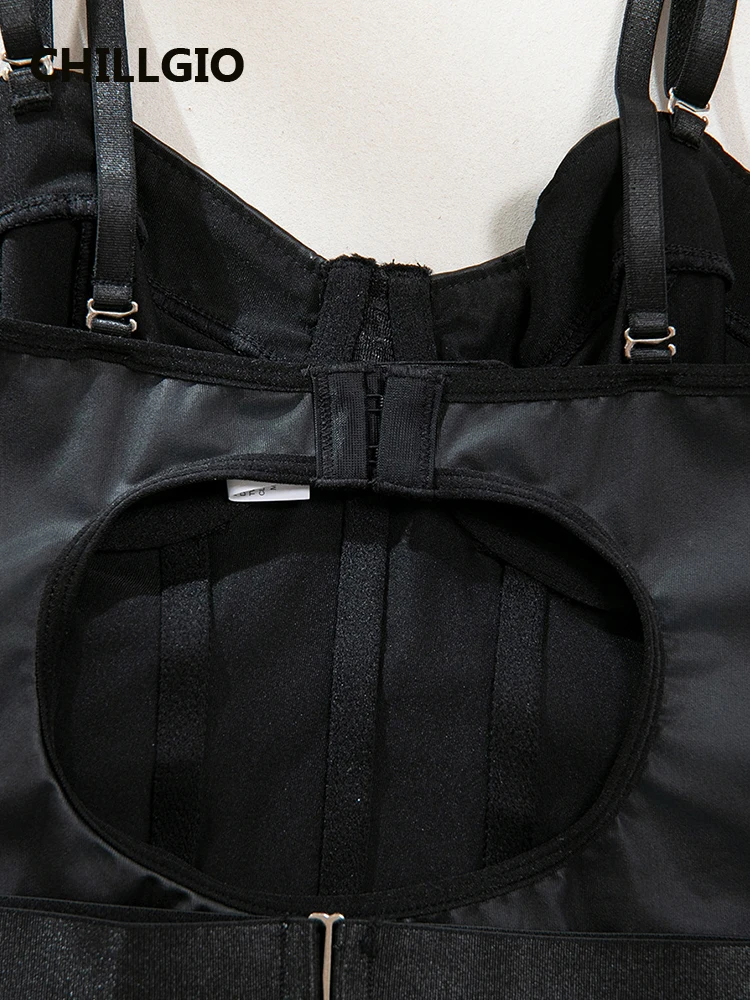 ملابس داخلية نسائية مثيرة من CHILLGIO ملابس داخلية مثيرة من الجلد الصناعي قطعة واحدة ملابس داخلية مزيج من الجلد الصناعي #5