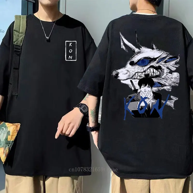 Japanese Anime Cartoon Kon Shirt Men Running Sports Loose Oversized T-shirt Short Sleeve Cotton Summer Men\'s Top Men\'s T Shirt