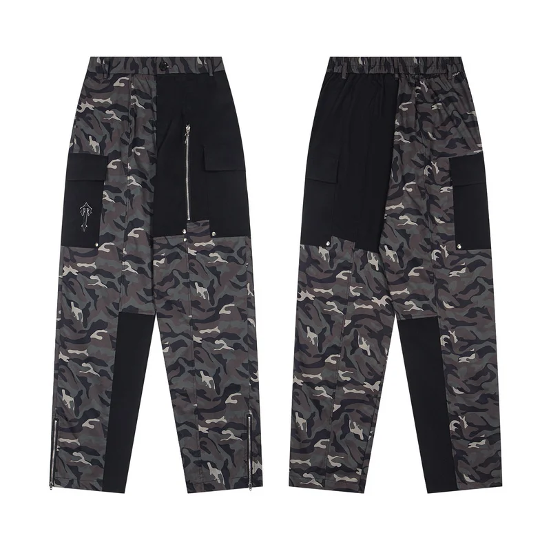 

Camouflage Work Pants Men's Multi-ket Faion Design Casual Trousers Youth Active Sle Straight Leg Long Pants
