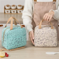 Borsa per il pranzo portatile borsa per il pranzo con stampa leopardata scatola per il pranzo da Picnic per donna uomo borsa per il pranzo riutilizzabile per la scuola di lavoro da viaggio