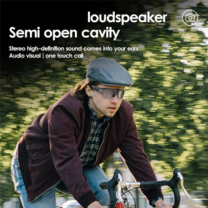 نظارات ABMF-HD 4K اللاسلكية بلوتوث الذكية، مكالمات بدون استخدام اليدين، سماعات الموسيقى مع ميكروفون، نظارات شمسية رياضية DV