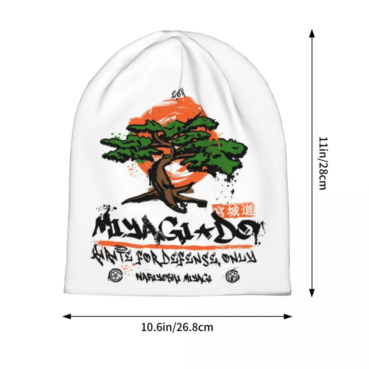 Miyagi Do Karate قبعة محبوكة دافئة الهيب هوب بونيه قبعة الخريف الشتاء في الهواء الطلق بيني القبعات للجنسين الكبار
