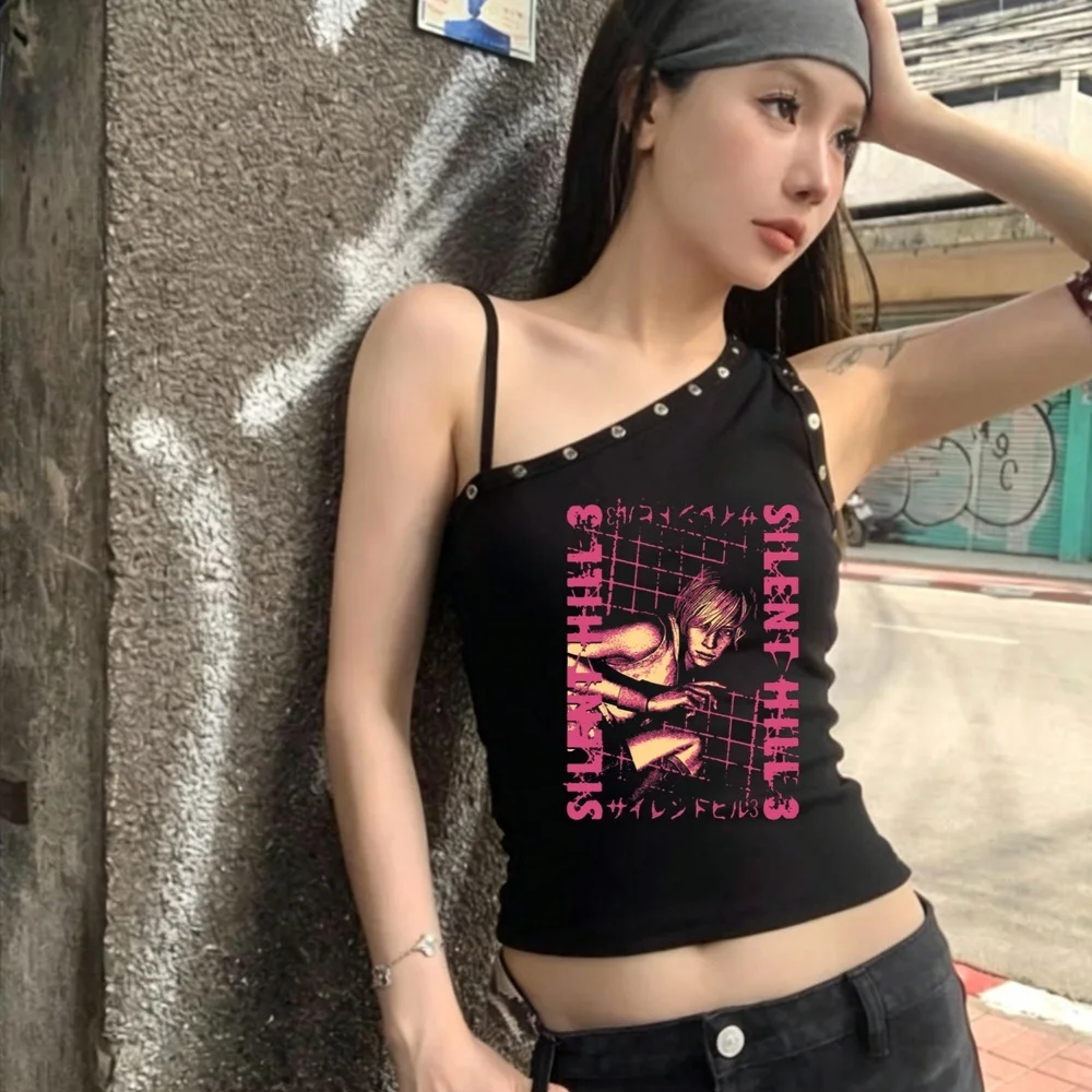 Silent Hill crop top ladies clearance sales dollette y2k t-shirt korean fashion y2k clearance sales party alternative