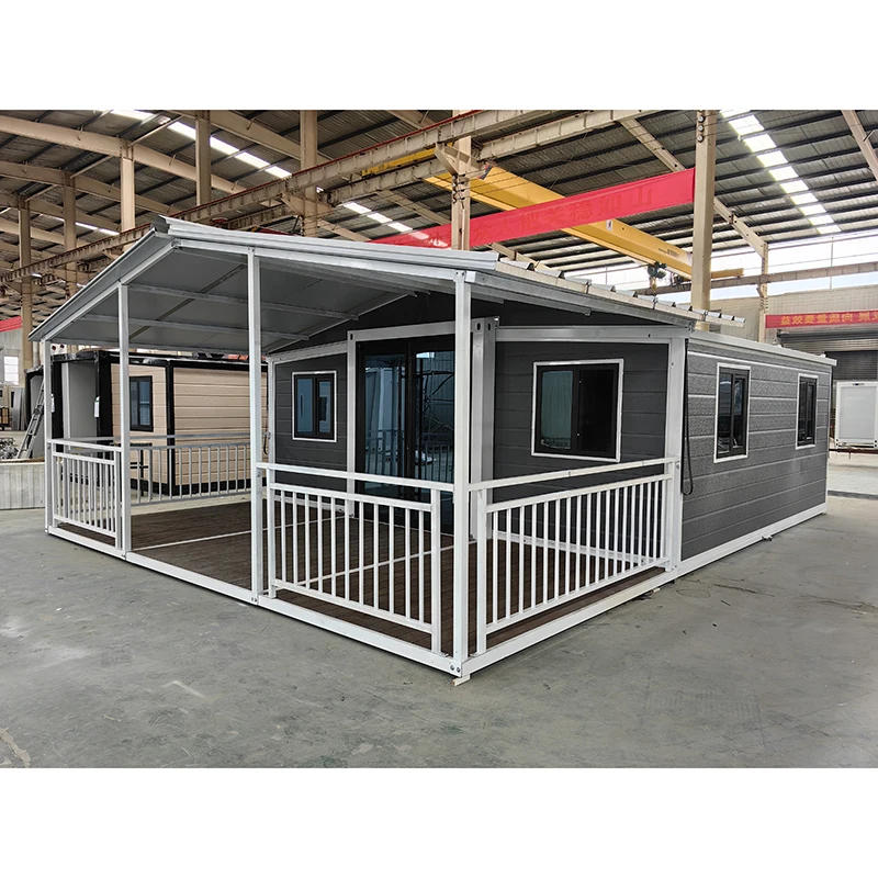 20ft Stable Portable Container House Luxury Prefabricated Container House Custom Tiny Home With Terrace