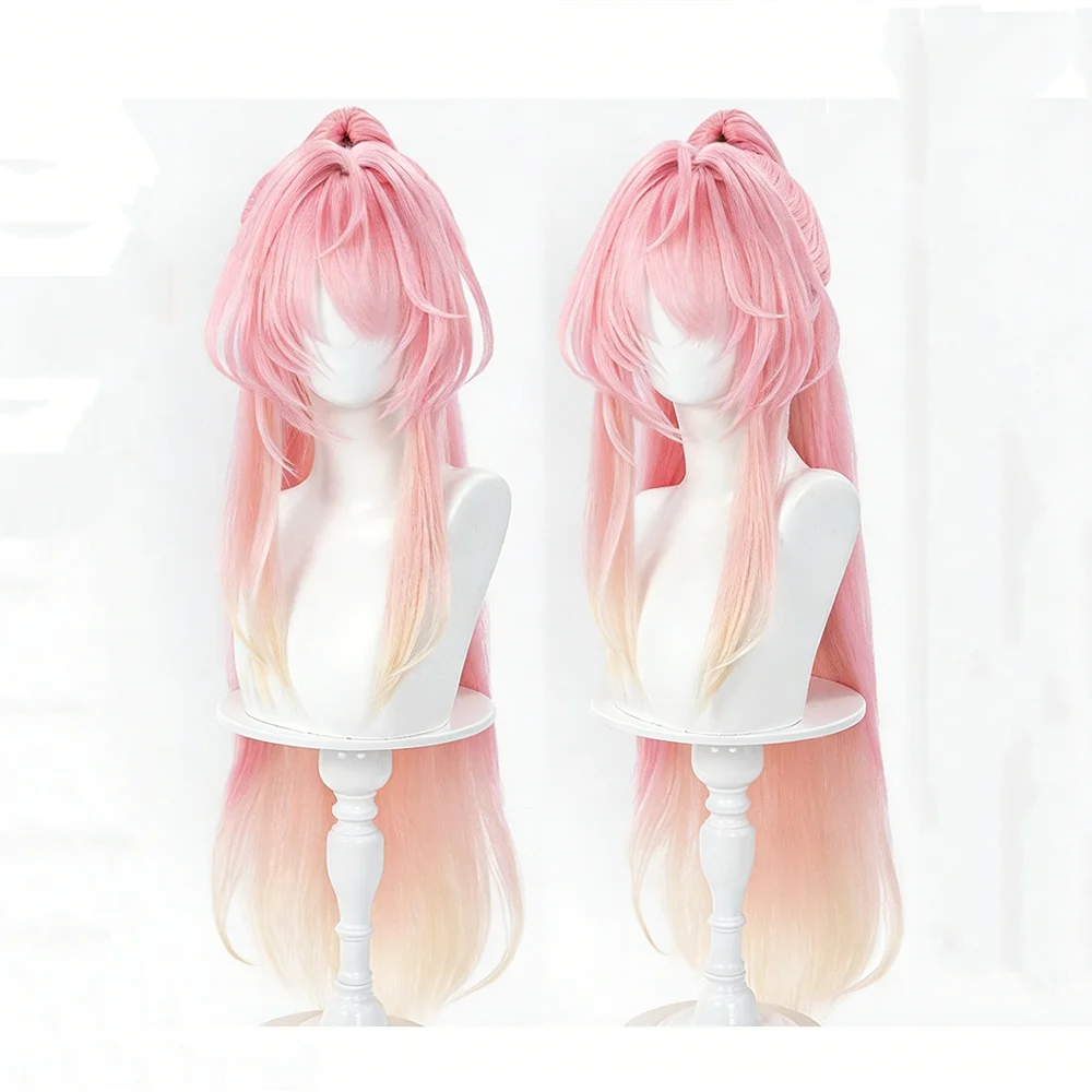 게임 Wuthering Waves 아르테미스 코스프레 가발 여성 로리타 핑크 긴 머리 내열성 합성 가발 가장 무도회 카니발 소품