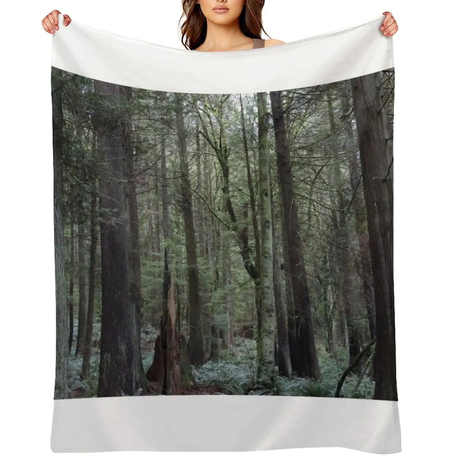 

Forest landscape Throw Blanket Large Luxury Bed Fashionable Camping Blankets