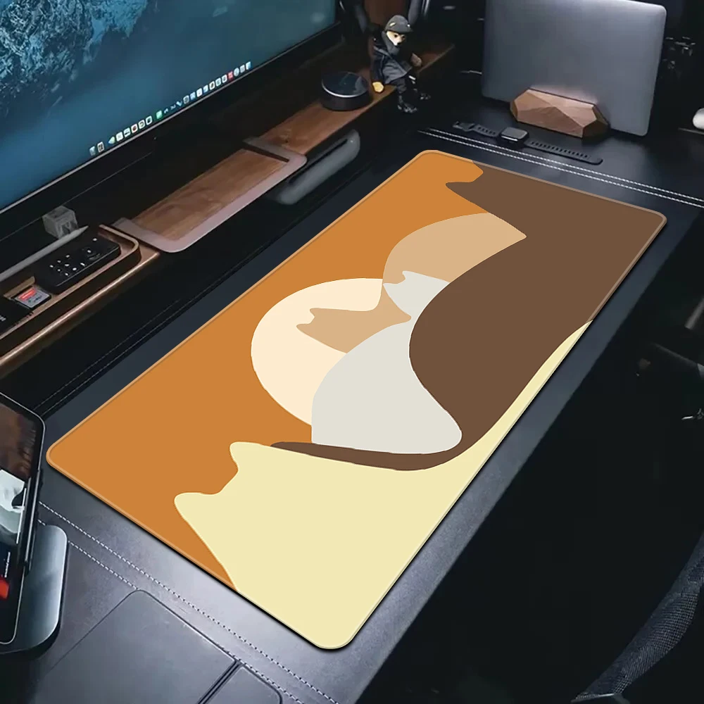 Cute Coffee Cat Rubber Mouse Pad, Kawaii Anime Desk Mat, Computer Gamer Mousepad, Laptop Desk, Home, Desktop Decoration