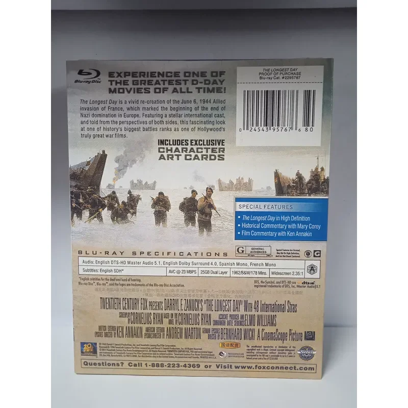 The Longest Day Blu ray Disc Brand New and Unopened Sealed