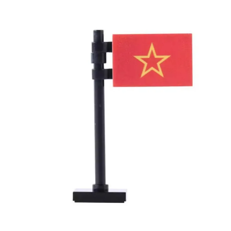 MOC China Russland Bausteine Militär Flagge Mini Figuren Zubehör Pädagogisches Gebäude Spielzeug Urlaub Geschenke Sammlerstücke